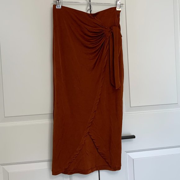 Anthropologie Midi Tie Skirt - Picture 1 of 7